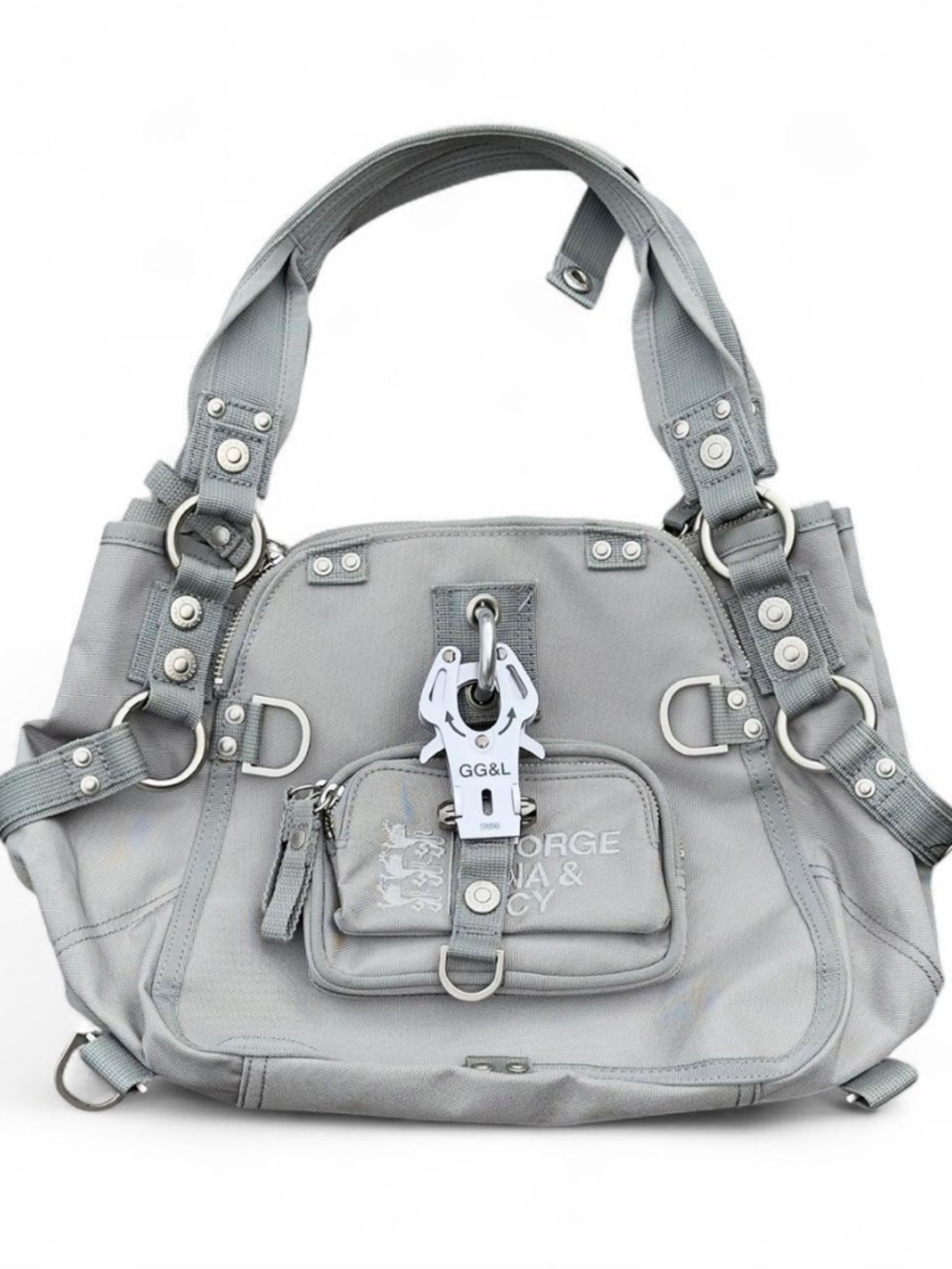 George Gina and Lucy Principessa Blue Gray Women's Shoulder Bag